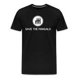 SAVE THE MANUALS T-SHIRT - black