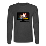 IS IT LEGAL? - FLAMES LONG SLEEVE SHIRT - heather black