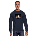 IS IT LEGAL? - FLAMES LONG SLEEVE SHIRT - navy