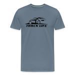 TRACK LIFE T-SHIRT DARK - steel blue