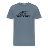 TRACK LIFE T-SHIRT DARK - steel blue