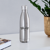 CHECKERED FLAGS Insulated Stainless Steel Water Bottle - silver